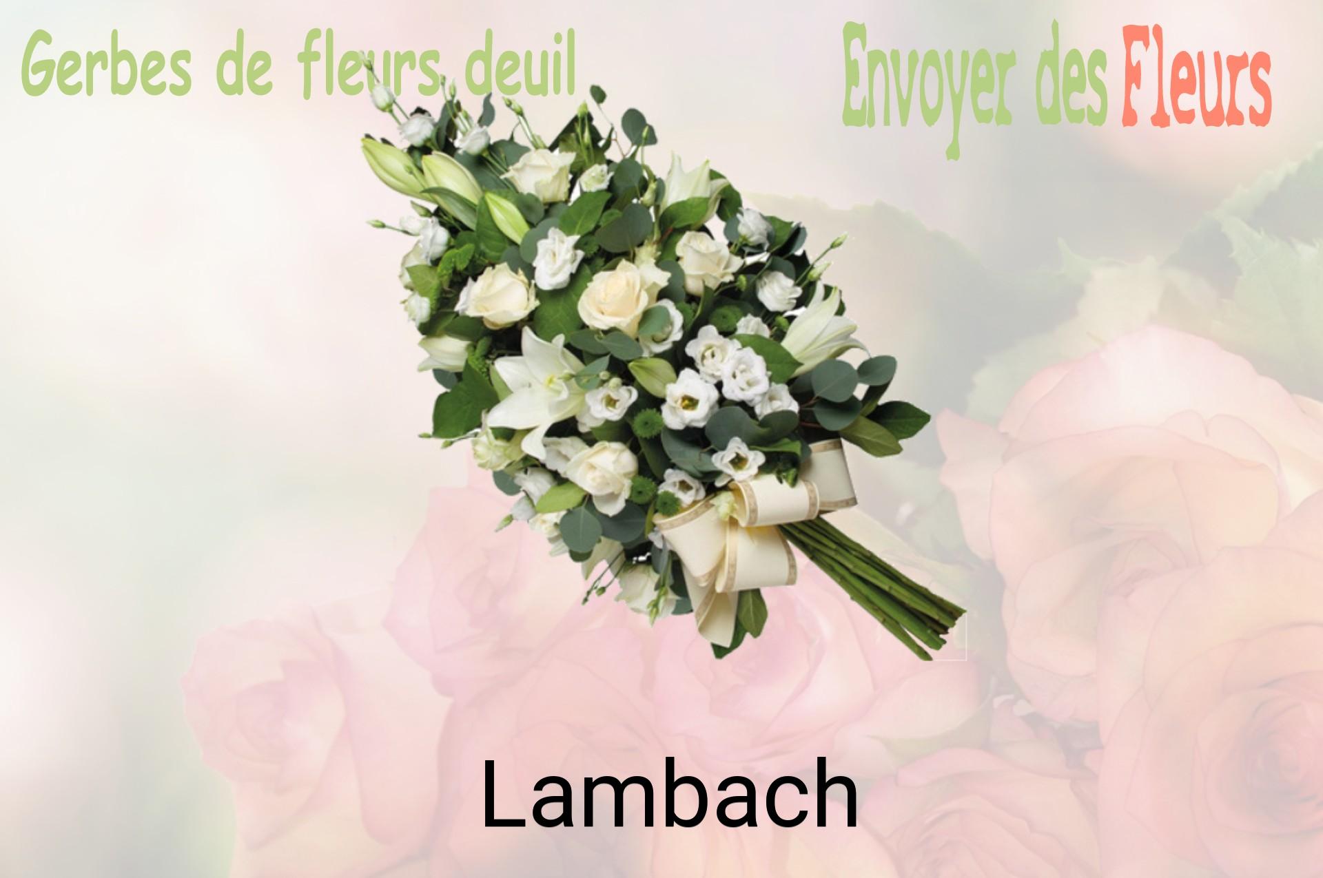 Gerbe de fleurs de deuil livrée à Lambach